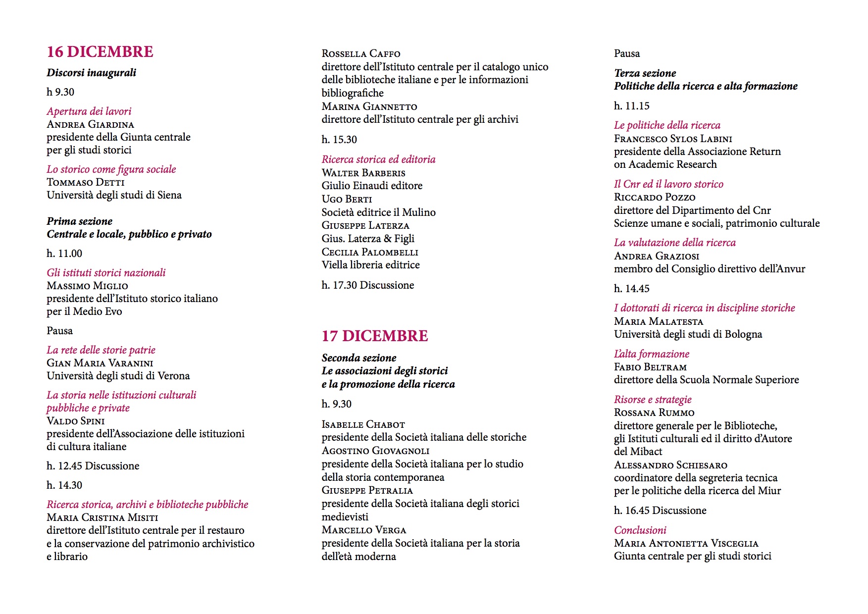 Organizzazione della ricerca storica programma2